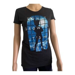 Disney casual charcoal T-shirt Medium blue graphic design short sleeve fitted